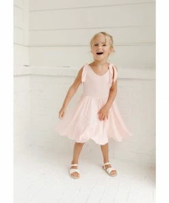 Lia + Lou Pink Twirly Tie Dress Dresses