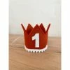 Cutest Little Party Party Time # 1 Copper Felt + White Pom Trim + White Crown