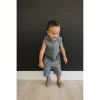 Mebie Baby Charcoal Waffle Hooded Short Romper Overalls + Rompers