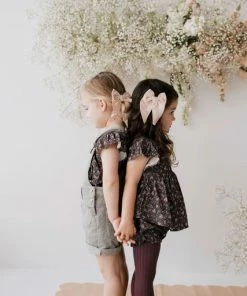 Jamie Kay Headwear Peachy Organic Cotton Muslin Hair Bow Clip