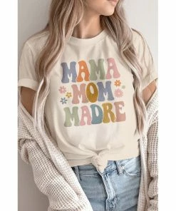 J+j Mama Mom Madre Cream Tee