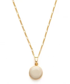 Amano Studio Necklaces Beige Round Locket Necklace