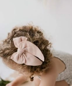 Jamie Kay Headwear Peachy Organic Cotton Muslin Hair Bow Clip