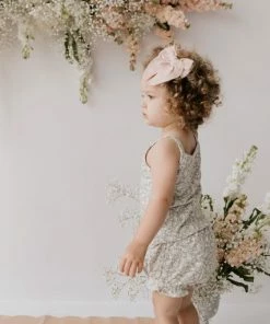 Jamie Kay Headwear Peachy Organic Cotton Muslin Hair Bow Clip