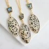 Mesa Blue Necklaces Dalmatian Jasper + Labradorite Long Necklace