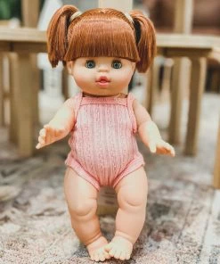 Pastel Pink Ribbed Minikane Romper