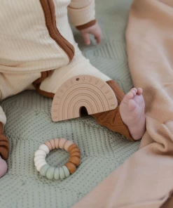 Pretty Please Teethers Toys Mahogany Rose Rainbow + Rays Teether Toy