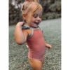 Minikane Overalls + Rompers Bright Pink + Aqua Romper