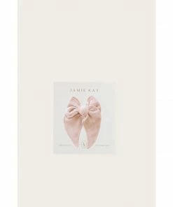 Jamie Kay Headwear Peachy Organic Cotton Muslin Hair Bow Clip