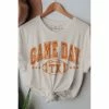 J+j Graphic Tees Game Day Texas Tx Oversized Cream Tee