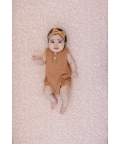 Mebie Baby Honey Organic Cotton Bubble Romper Overalls + Rompers