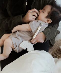 Pretty Please Teethers Wheat Rainbow + Rays Teether Toy