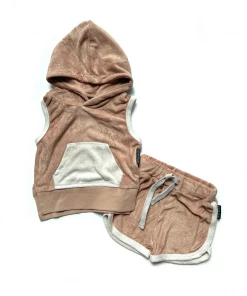 Little Bipsy Tops Cinnamon Terry Sleeveless Tank Hoodie