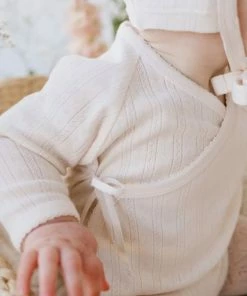 Jamie Kay Headwear Natural Organic Cotton Pointelle Bonnet