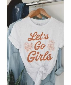 J+j Graphic Tees Let's Go Girls Country Oversized Tee