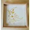 Emrose Mustard Outline Floral Moon Wooden Sign