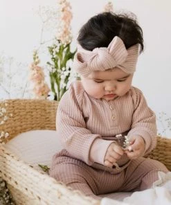 Jamie Kay Dusky Rose Organic Cotton Waffle Oliver Pants