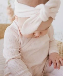 Jamie Kay Overalls + Rompers Rose Quartz Organic Cotton Pointelle Wrap Romper