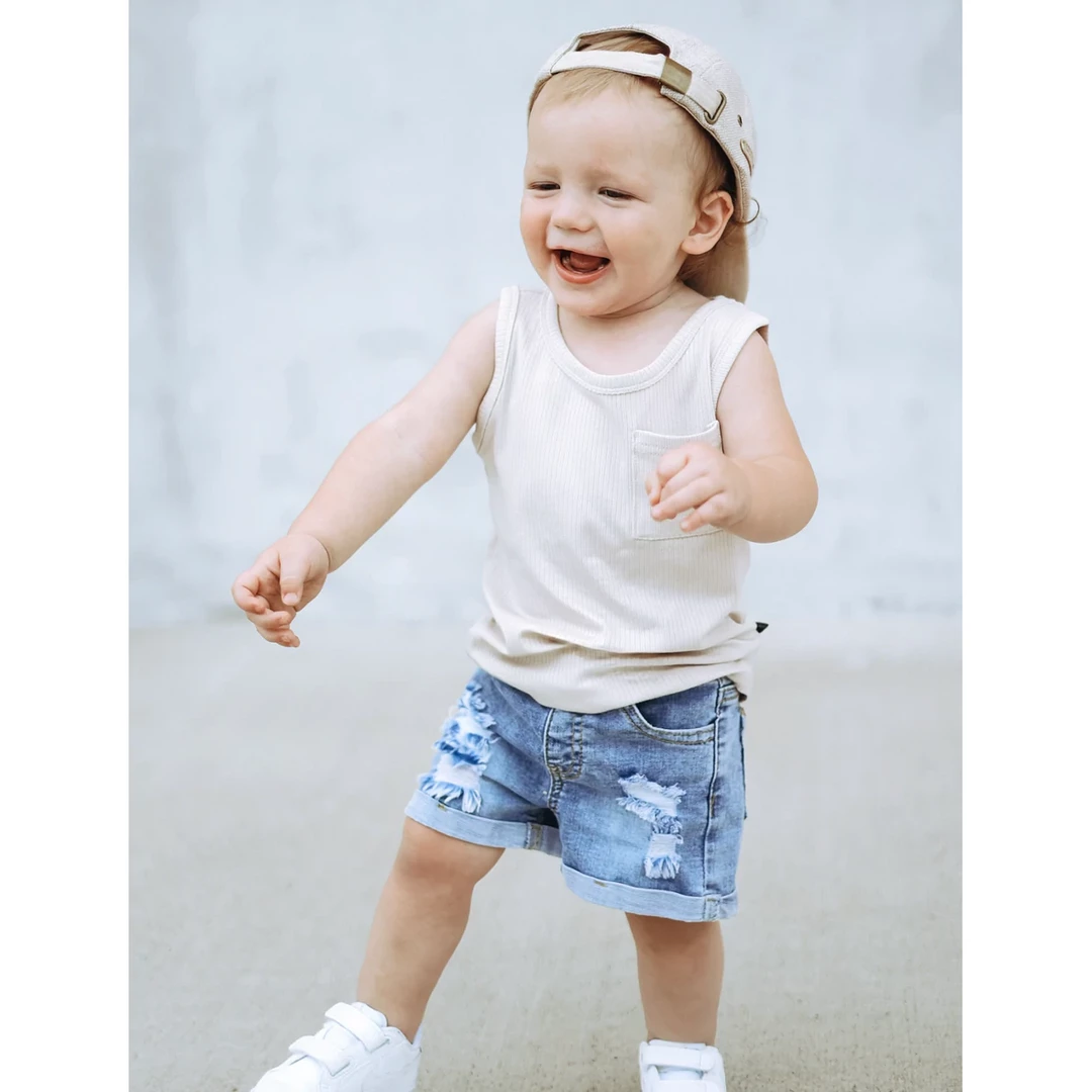 Little Bipsy Shell Ribbed Pocket Tank Top Tee 5 Little Bipsy Shell Ribbed Pocket Tank Top Tee