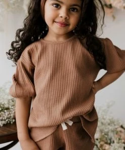 Jamie Kay Bottoms Light Russet Organic Cotton Waffle Shorts