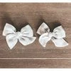 Mae + Skye Ecru Check Mini Pinwheel Pigtail Hair Clips Headwear