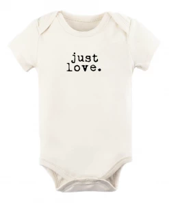 Tenth + Pine Just Love Black + Natural Organic Onesie Bodysuits
