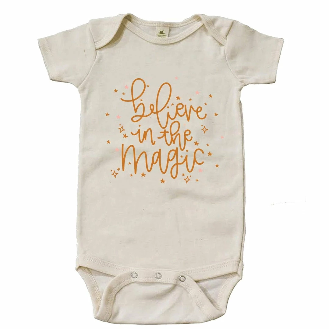 House Of Luna Believe In The Magic Natural Short Sleeve Organic Onesie 3 House Of Luna Believe In The Magic Natural Short Sleeve Organic Onesie
