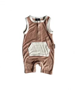 Little Bipsy Cinnamon Terry Cloth Romper