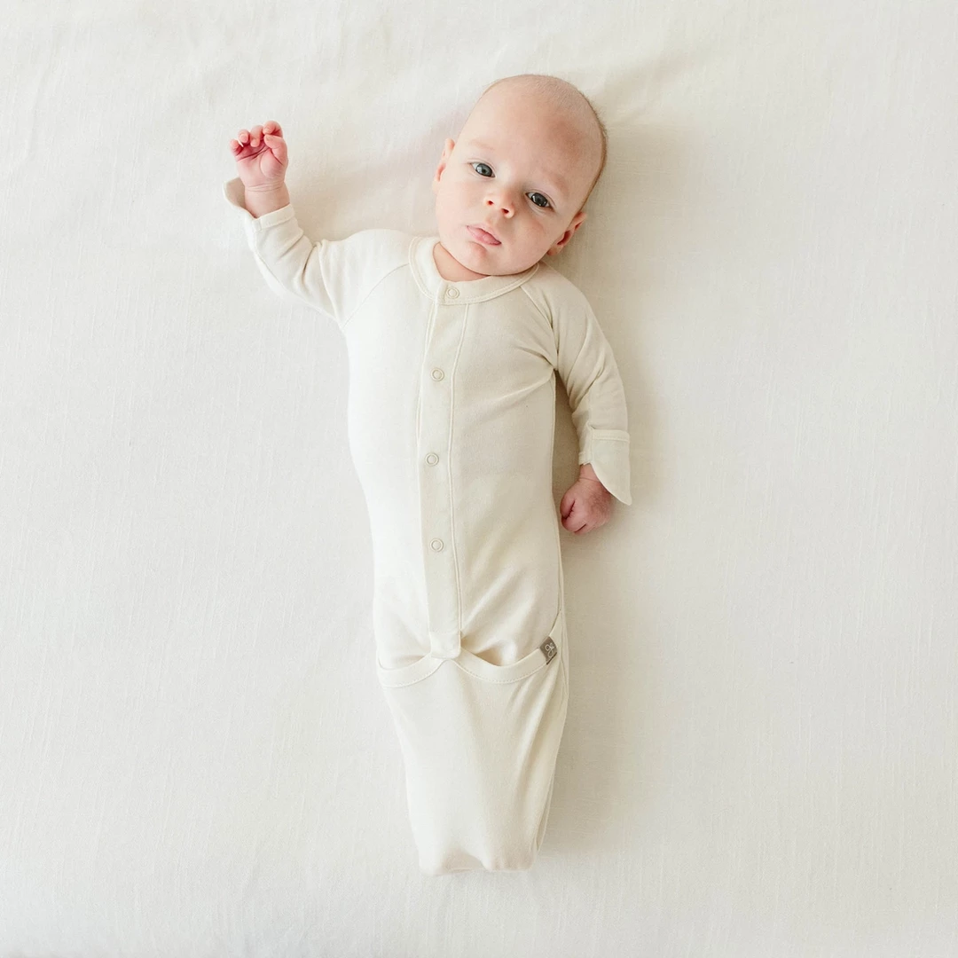 Goumi Kids Preemie + Newborn Cloud Bamboo Organic Gown 7 Goumi Kids Preemie + Newborn Cloud Bamboo Organic Gown