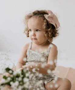 Jamie Kay Headwear Peachy Organic Cotton Muslin Hair Bow Clip