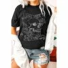 J+j Live Free Black Oversized Tee Graphic Tees