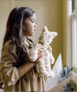 Slumberkins Spotted Beige Lynx Snuggler - Self Expression Collection Books + Puzzles