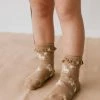 Jamie Kay Daisy Garden Caramel Frill Ankle Socks Footwear