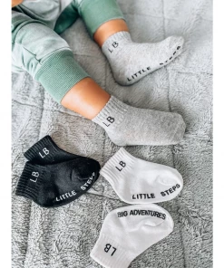 Little Bipsy Grey + Black + White 3 Pack Socks