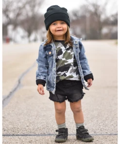 Little Bipsy Bottoms Black Cut Off Distressed Denim Shorties