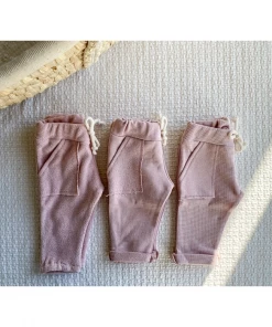 Evelina Apparel Blush Waffle Sweatpants Bottoms