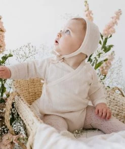 Jamie Kay Headwear Natural Organic Cotton Pointelle Bonnet