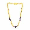 Sweet Tree Amber Amber + Amethyst + Agate Necklace 13" Jewelry