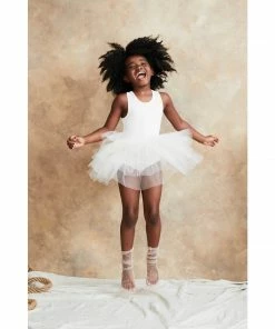 I Love Plum Pearl Ivory Tank Tutu Dress