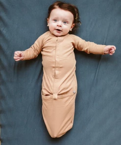 Goumi Kids Sandstone Convertible Bamboo Gown Preemie + Newborn 11 Goumi Kids Sandstone Convertible Bamboo Gown Preemie + Newborn