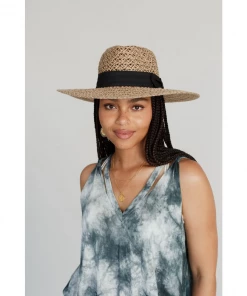 J+j Tan Whimsy Straw Hat