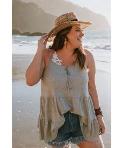 J+j Tan Whimsy Straw Hat