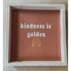 Emrose Decor Terracotta Kindness Is Golden Wooden Sign