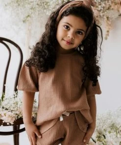 Jamie Kay Bottoms Light Russet Organic Cotton Waffle Shorts