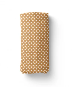Mini Wander Polka Dot Amber Muslin Swaddle Swaddles + Blankets