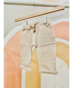 Evelina Apparel Bottoms Beige French Terry Sweatpants