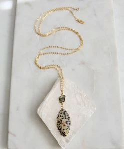Mesa Blue Necklaces Dalmatian Jasper + Labradorite Long Necklace