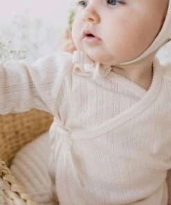 Jamie Kay Headwear Natural Organic Cotton Pointelle Bonnet