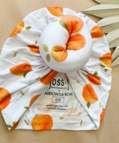 Headwear Oranges Knotted Turban Hat - Arrows & Bow X Joss + J