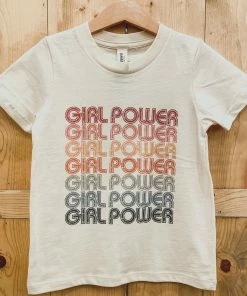 Morado Design Graphic Tees Girl Power Retro Repeat Natural Organic Tee
